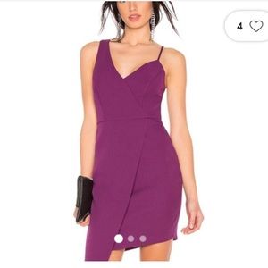 BCBG MAXAZRIA Asymmetric purple cocktail dress